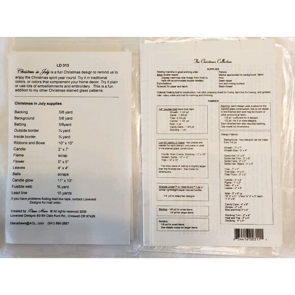 Quilt Pattern Lot 15 Christmas Wall Hanging Cardholder Table Runner Radley House - Picture 9 of 16